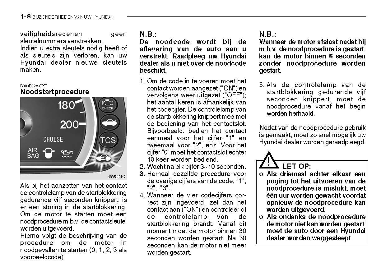 2005-2006 Hyundai Santa Fe Owner's Manual | Dutch