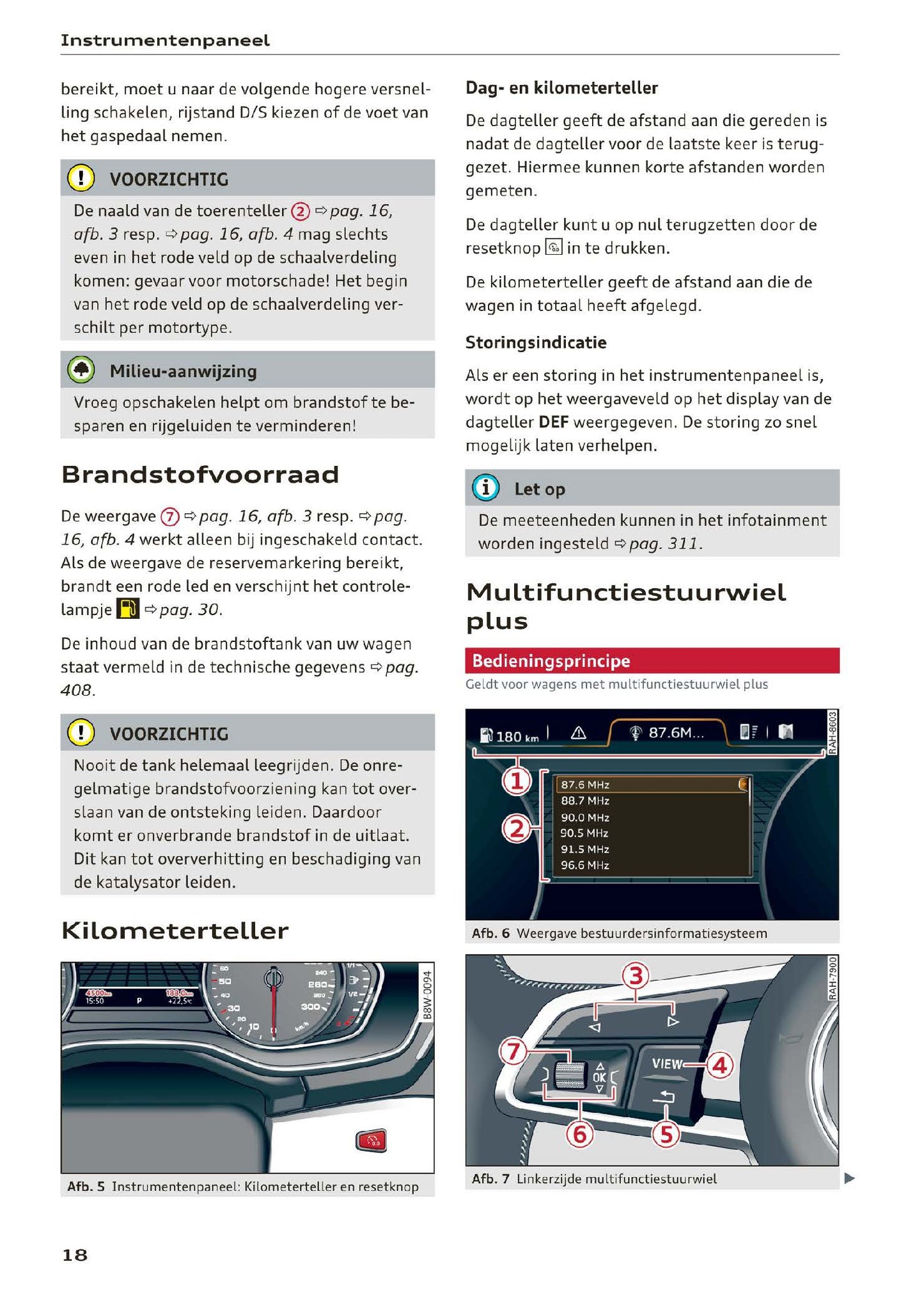 2018-2019 Audi A4/RS 4/S4 Owner's Manual | Dutch