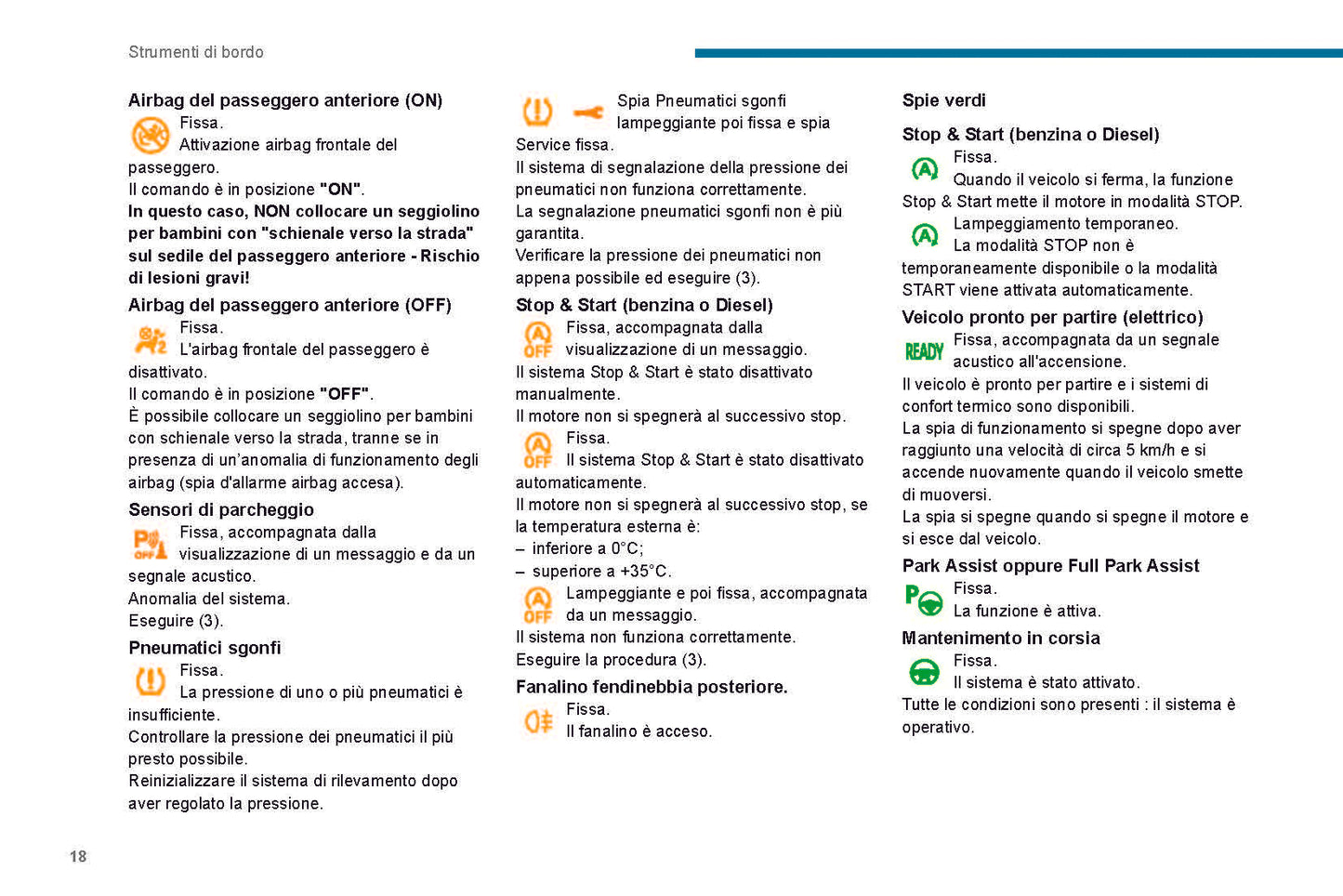 2019-2020 Peugeot 208/e-208 Owner's Manual | Italian