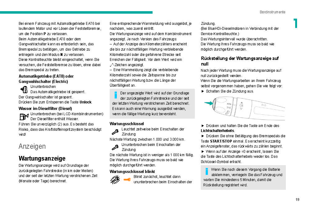 2019-2020 Peugeot 208/e-208 Owner's Manual | German