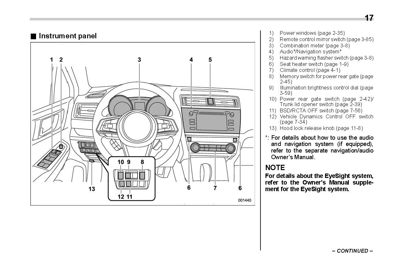 2019 Subaru Legacy/Outback Owner's Manual | English