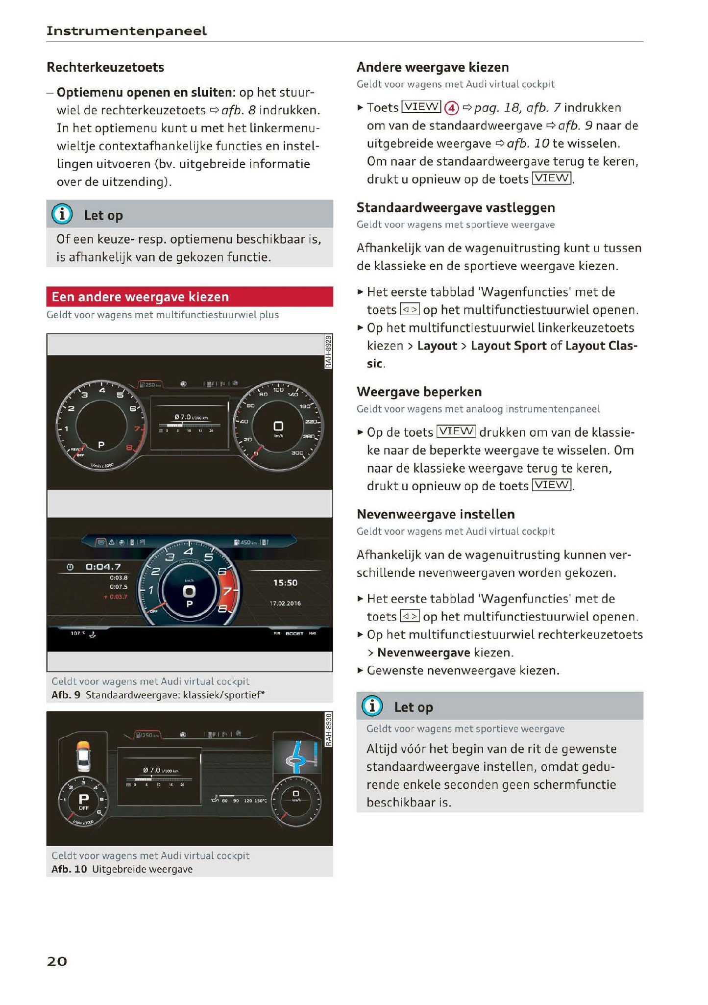 2018-2019 Audi A4/RS 4/S4 Owner's Manual | Dutch