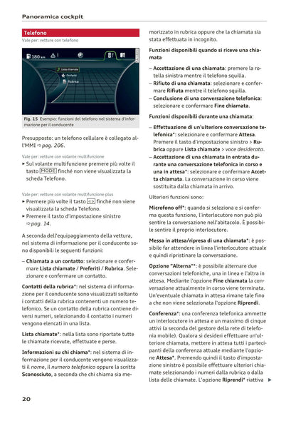 2015-2019 Audi A4/A4 Limousine/A4 Avant Owner's Manual | Italian