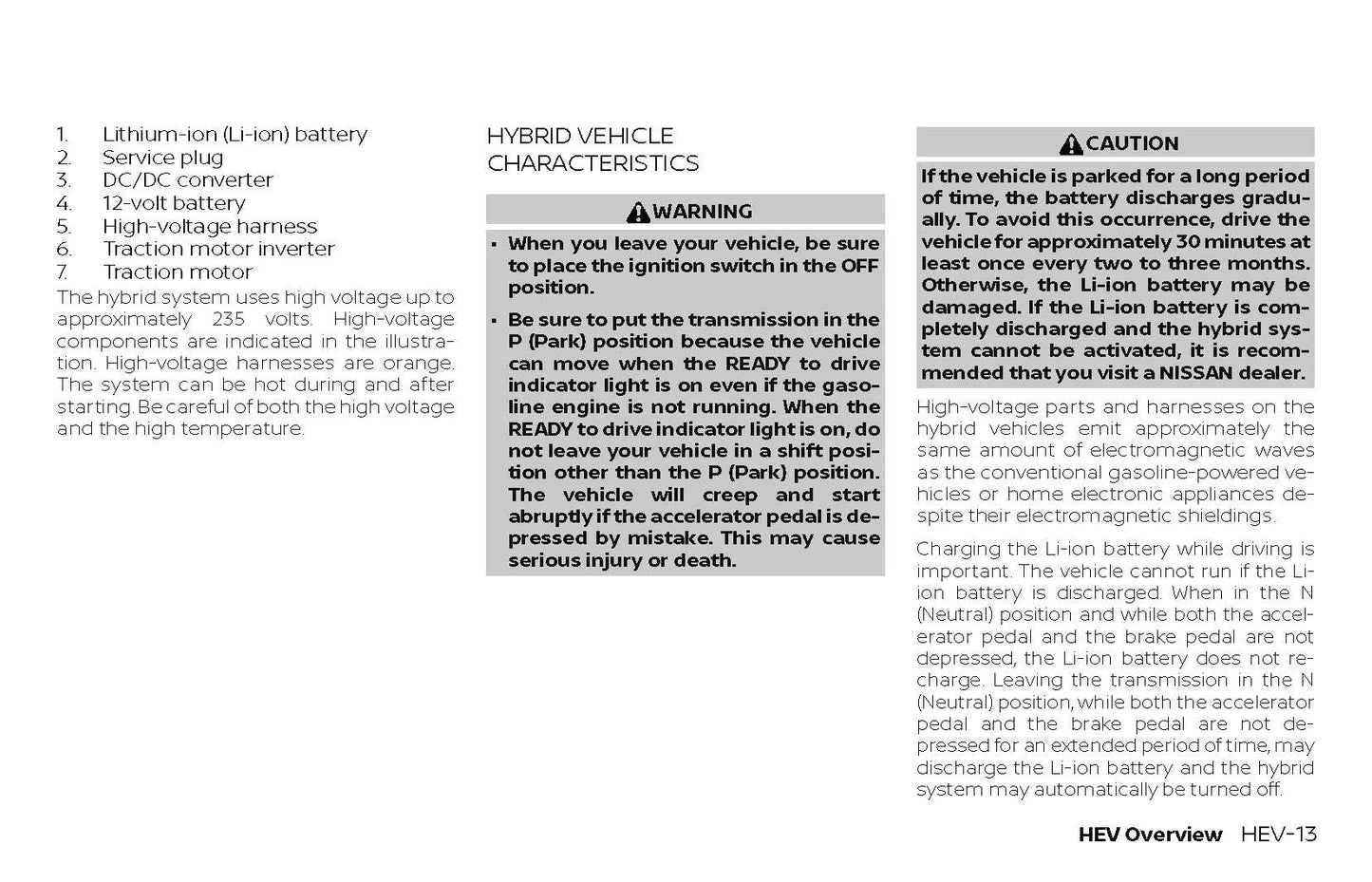 2018 Nissan Rogue Hybrid Owner's Manual | English