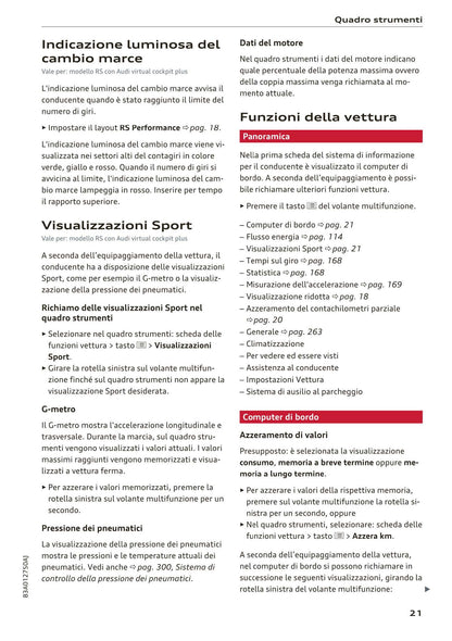 2018-2023 Audi Q3 Bedienungsanleitung | Italienisch
