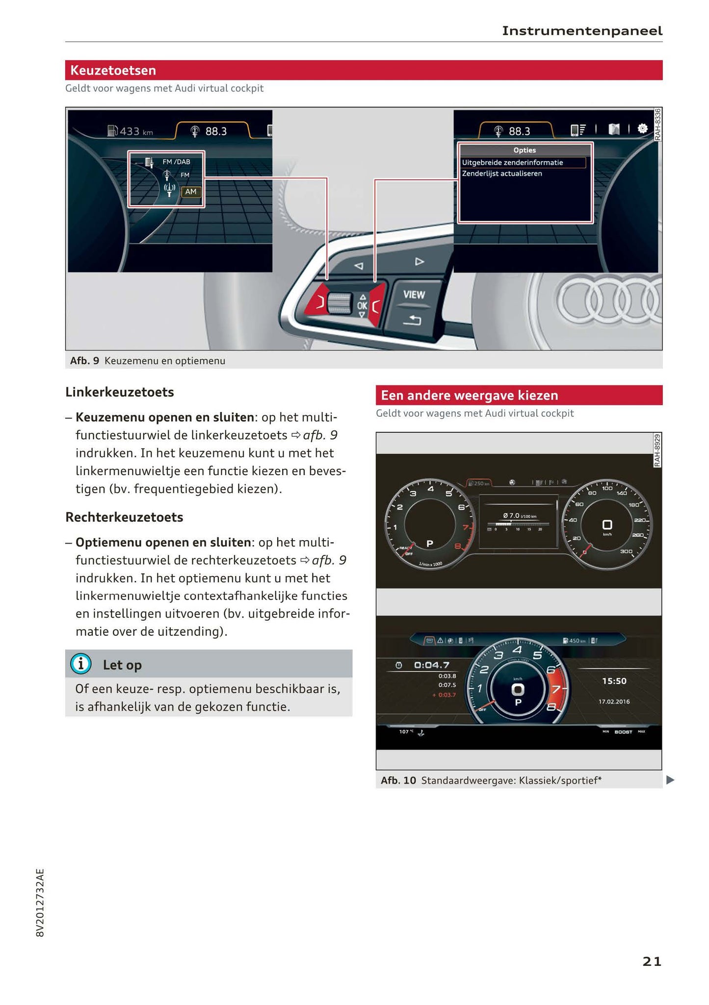 2016-2018 Audi A3/S3/RS 3 Bedienungsanleitung | Niederländisch