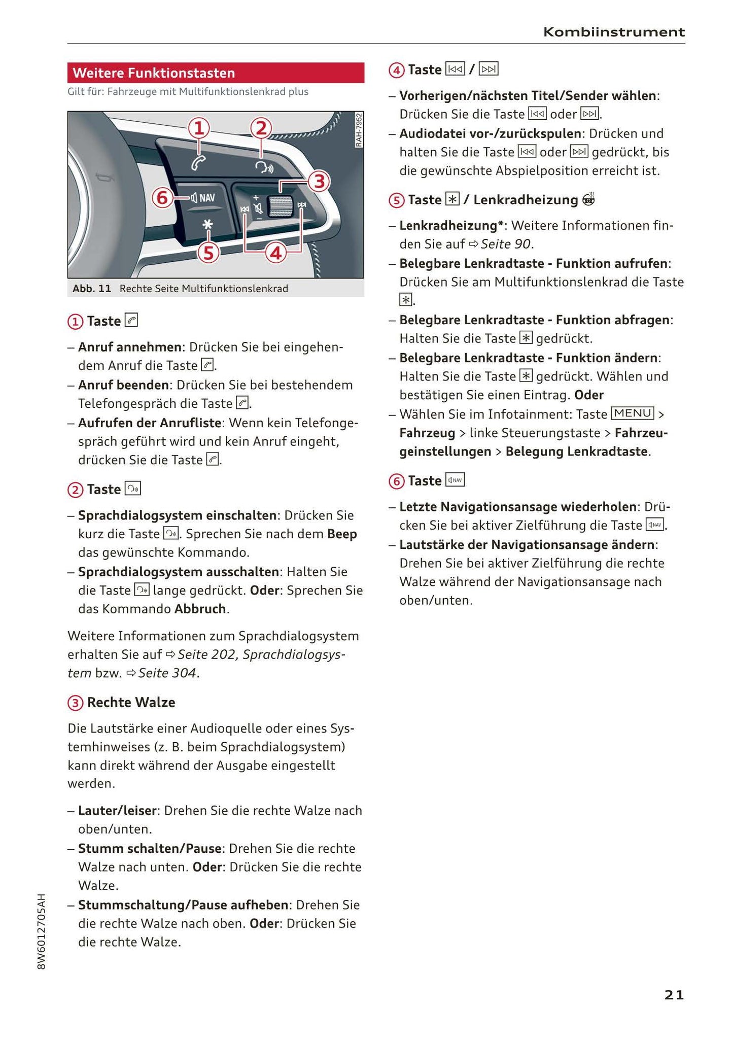 2017-2020 Audi A5 Bedienungsanleitung | Deutsch