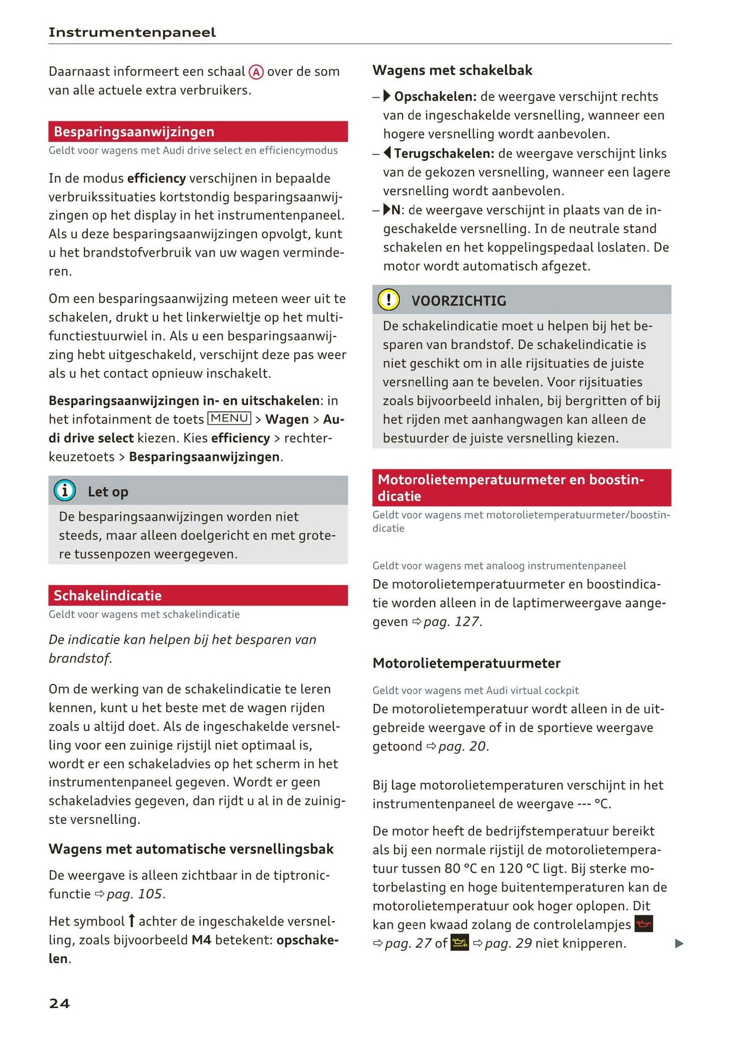 2018-2019 Audi A4/RS 4/S4 Owner's Manual | Dutch
