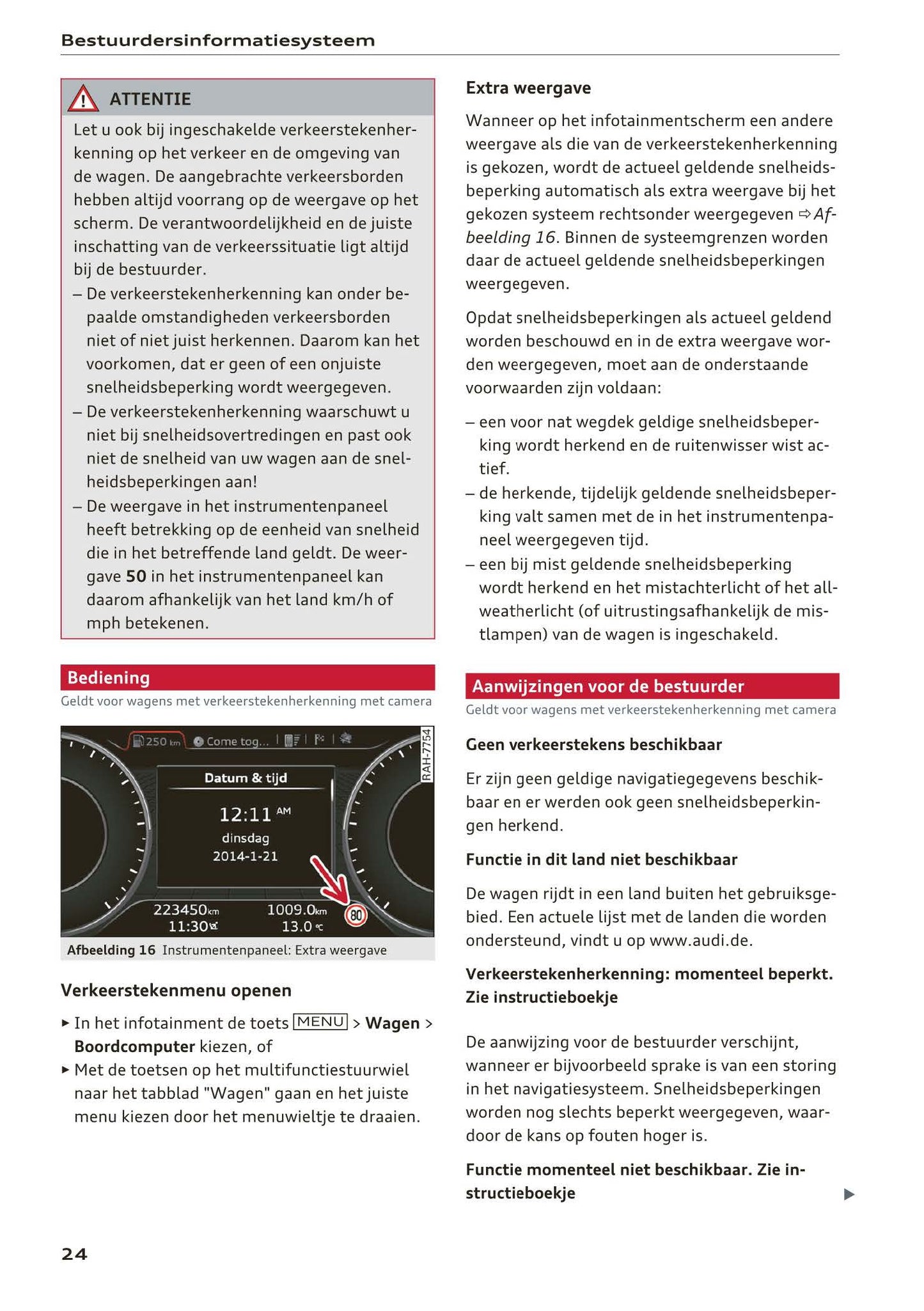 2015-2017 Audi TT/TTS Roadster Bedienungsanleitung | Niederländisch