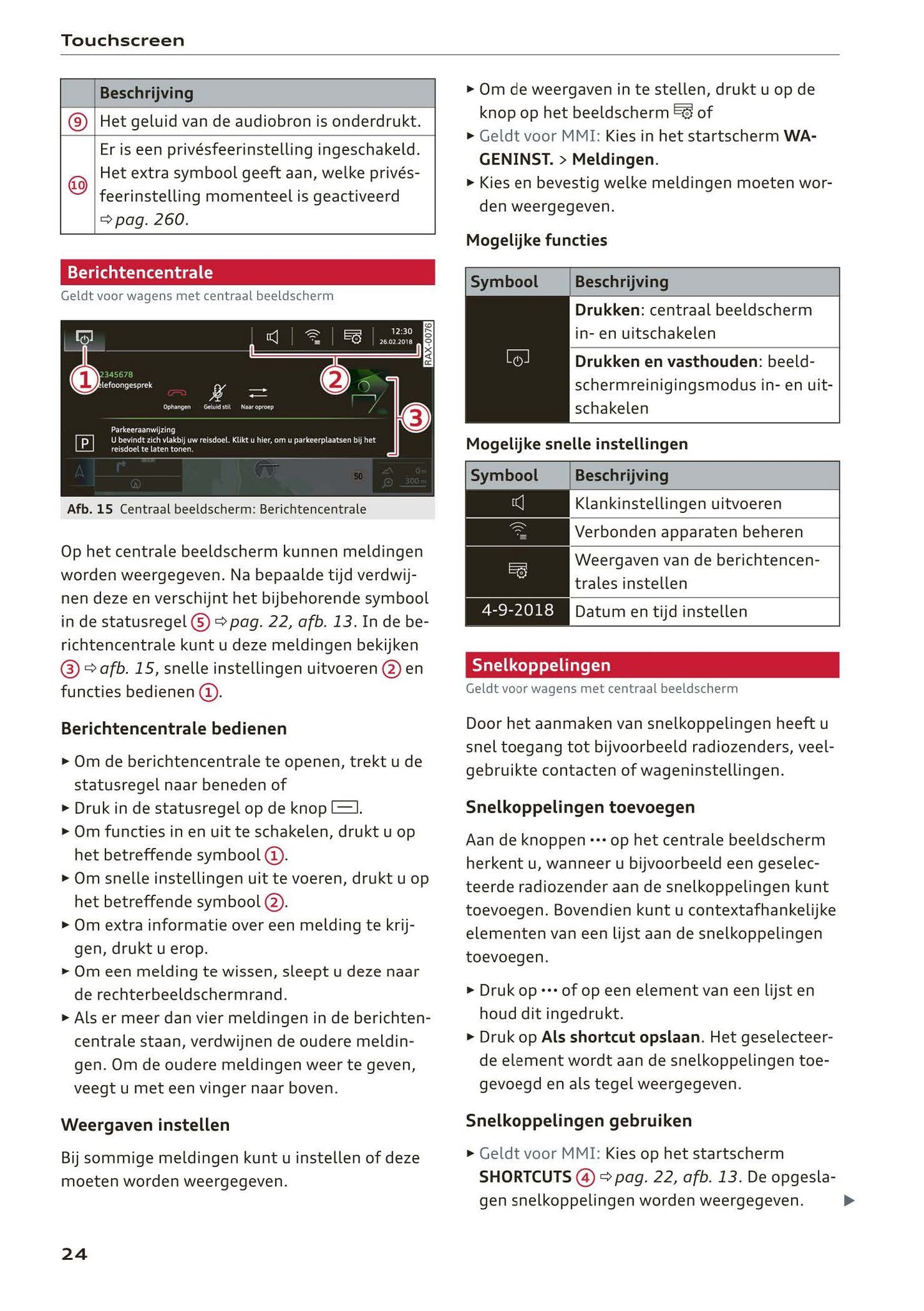 2018-2023 Audi A1 Sportback/A1 citycarver Owner's Manual | Dutch