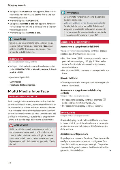 2018-2023 Audi Q3 Bedienungsanleitung | Italienisch