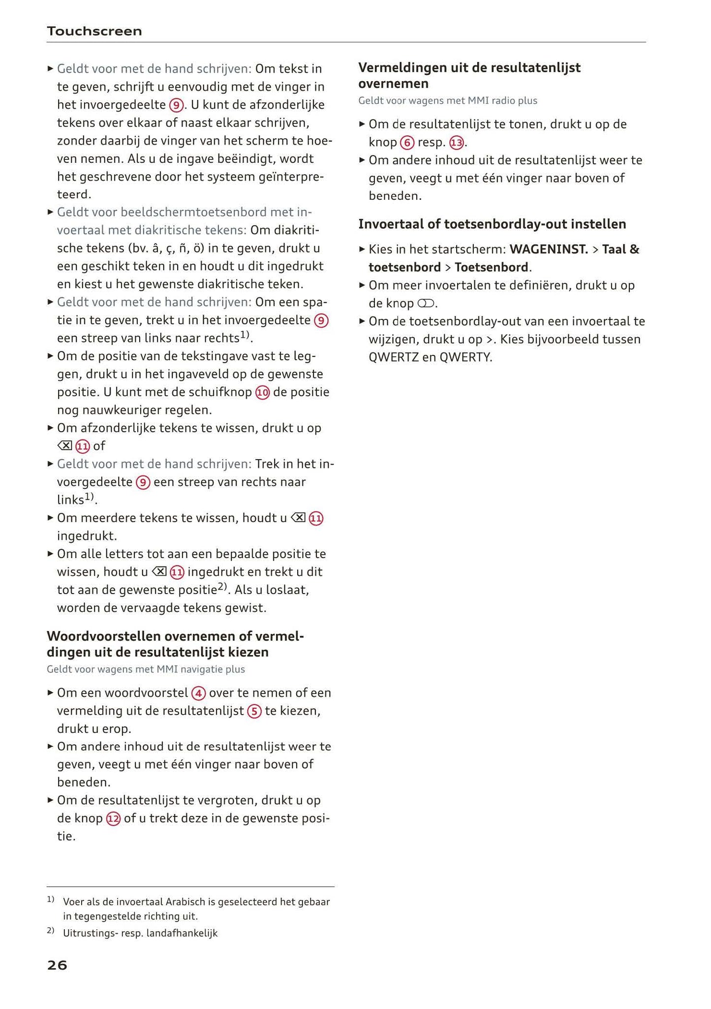2018-2023 Audi A1 Sportback/A1 citycarver Owner's Manual | Dutch