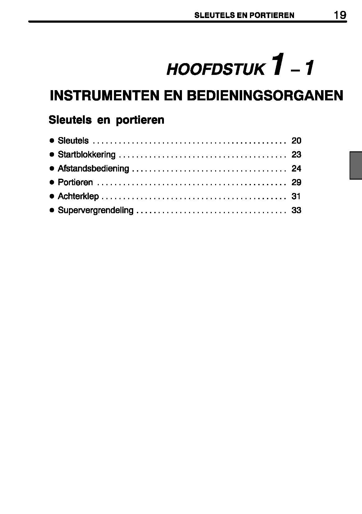 2004-2005 Lexus IS200/IS300 Owner's Manual | Dutch