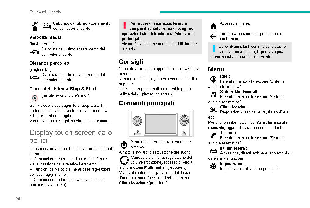 2019-2020 Peugeot 208/e-208 Owner's Manual | Italian