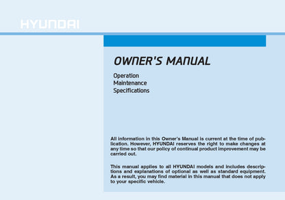 2018 Hyundai Ioniq/Ioniq Electric Owner's Manual | English