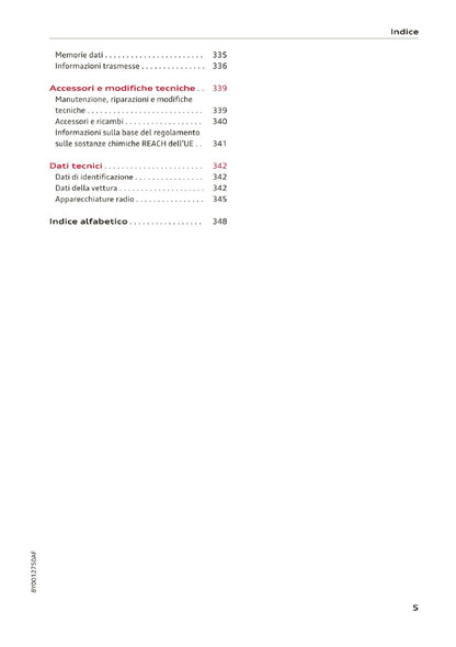 2020-2023 Audi A3 Bedienungsanleitung | Italienisch