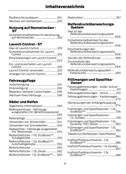 2021 Ford Fiesta Owner's Manual | German