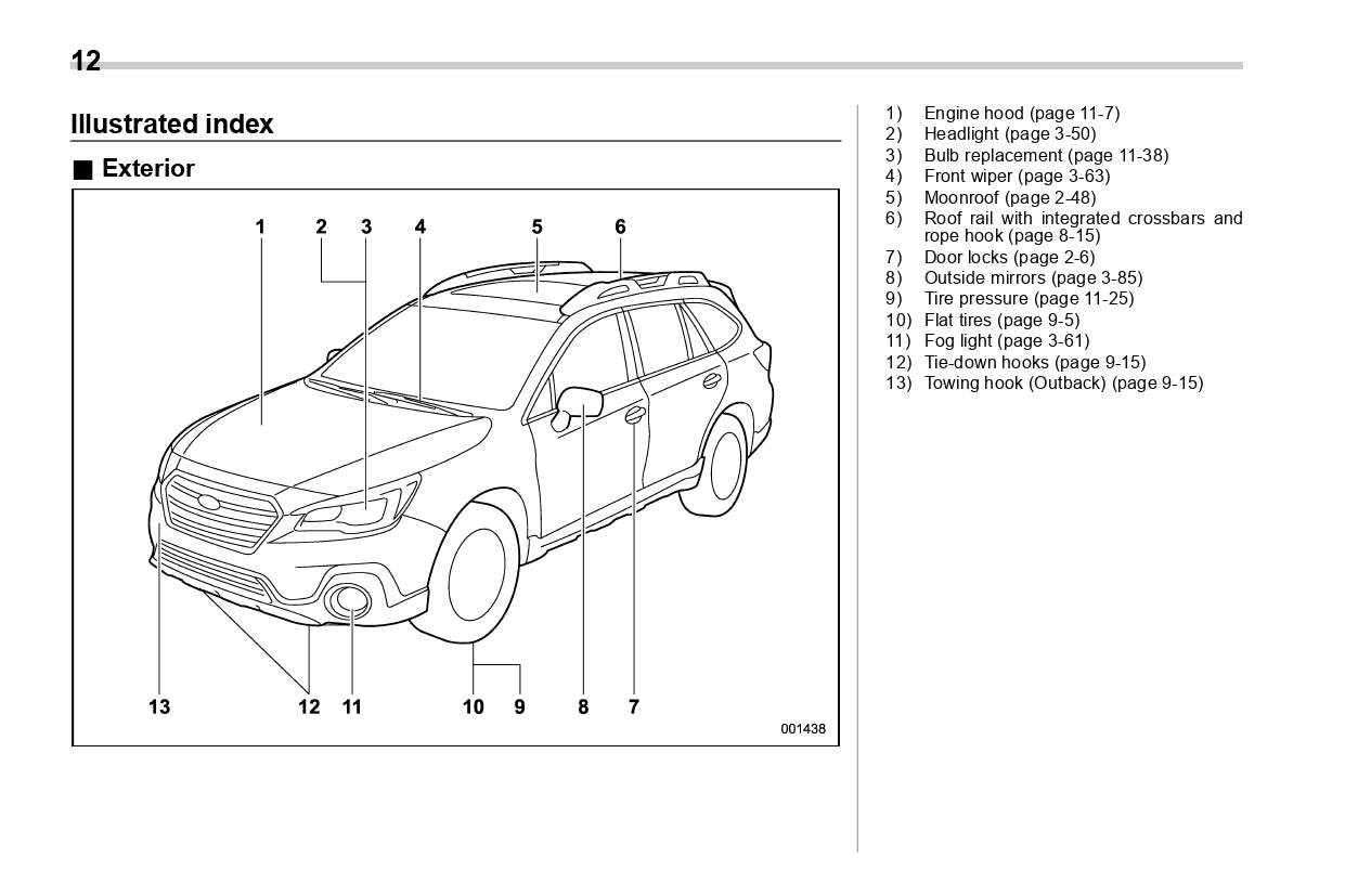 2018 Subaru Legacy/Outback Bedienungsanleitung | Englisch