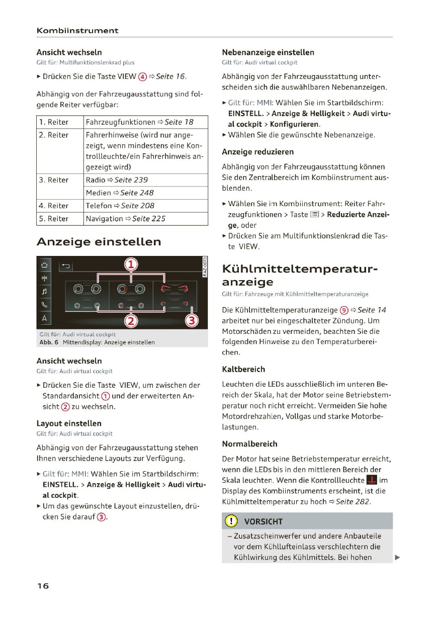 2020-2023 Audi A3 Bedienungsanleitung | Deutsch