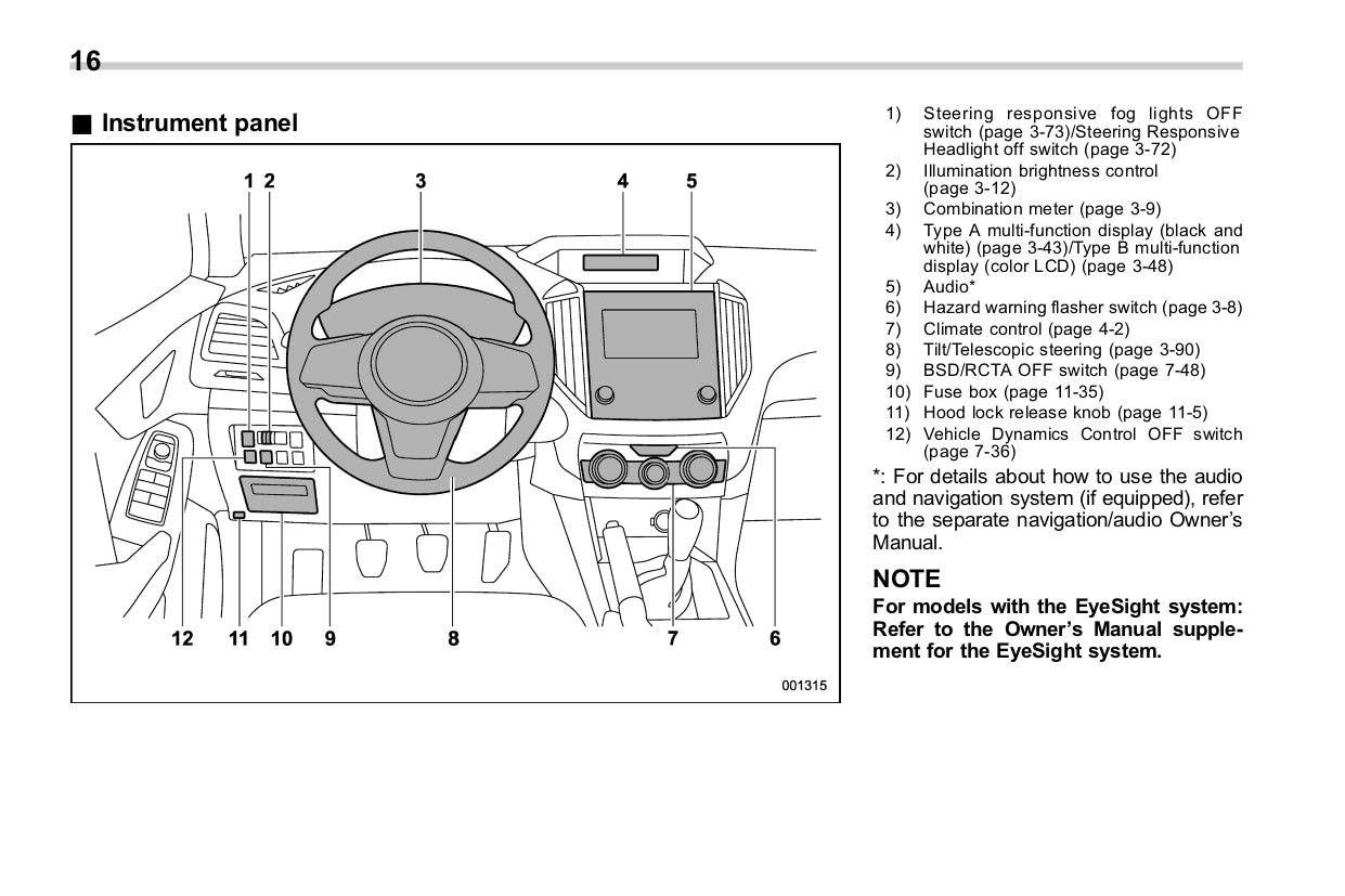 2017 Subaru Impreza Owner's Manual | English